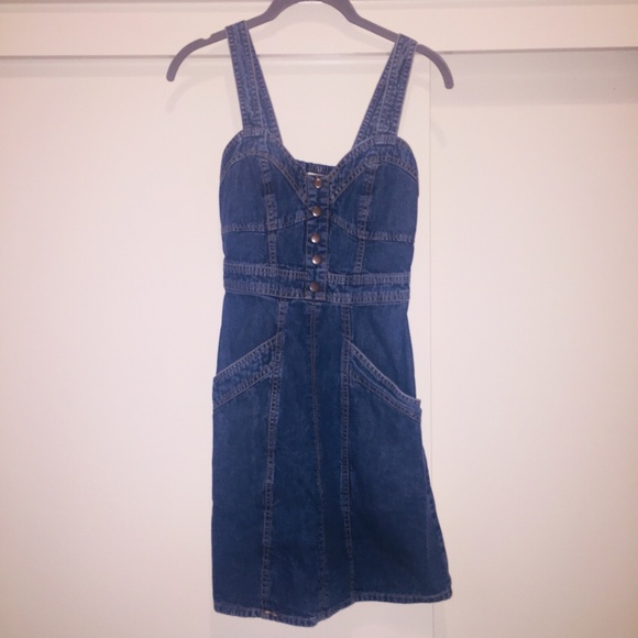 Japna Dresses & Skirts - Japna heart neckline denim mini dress